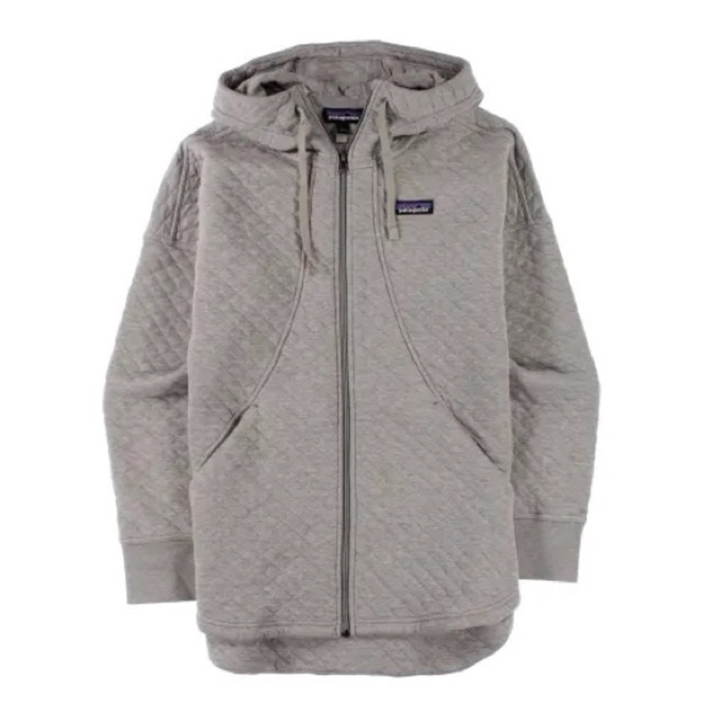 Patagonia Women’s Organic Cotton Quilt Hoody - Drifter Grey - XS - Discontinued